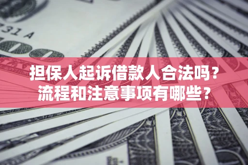北京担保人起诉借款人合法吗？流程和注意事项有哪些？