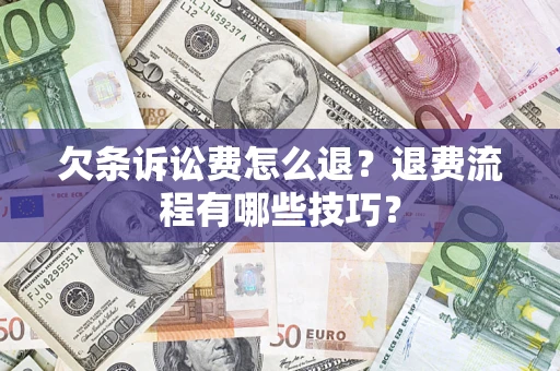 北京欠条诉讼费怎么退？退费流程有哪些技巧？