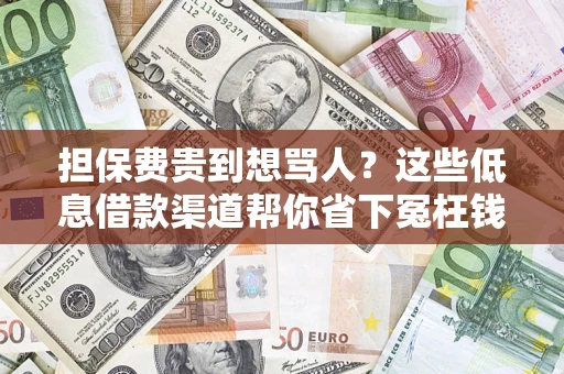 北京担保费贵到想骂人？这些低息借款渠道帮你省下冤枉钱
