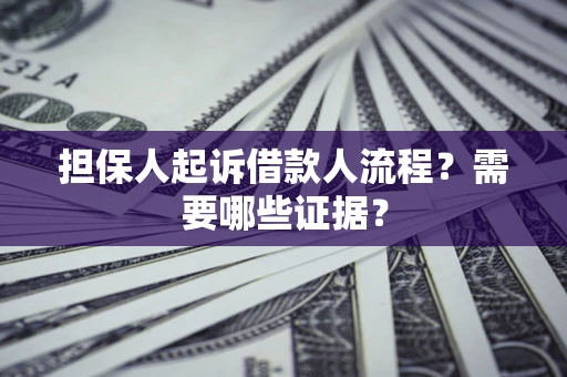 北京担保人起诉借款人流程?需要哪些证据? 北京担保人起诉借款人流程?需要哪些证据?